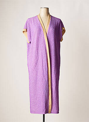 Veste kimono col v violet VIE TA VIE femme