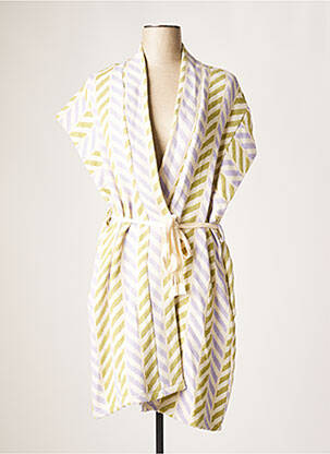 Veste kimono col v beige MINETTE femme