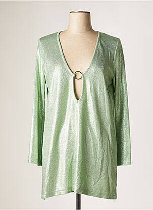 Top stretch manches longues vert VIE TA VIE femme
