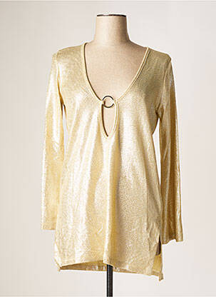 Top stretch manches longues beige VIE TA VIE femme