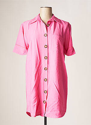 Tunique manches courtes tissage crêpe rose BOBBIE&BOB femme
