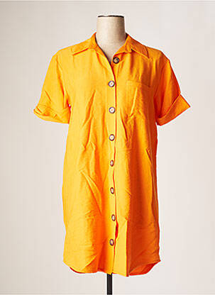 Tunique manches courtes tissage crêpe orange BOBBIE&BOB femme