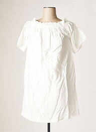 Robe courte manches courtes manches courtes blanc BOBBIE&BOB femme