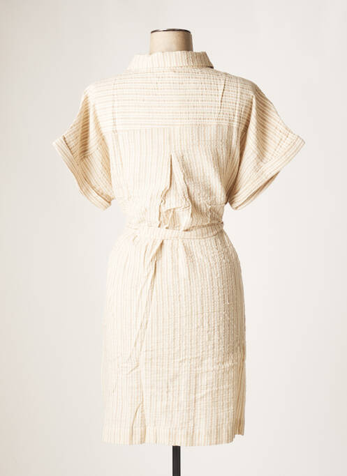 Robe mi-longue beige LAURE + MAX pour femme
