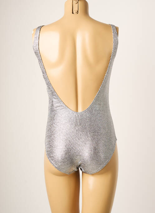 Maillot de bain 1 pièce gris SCARLET ROOS pour femme