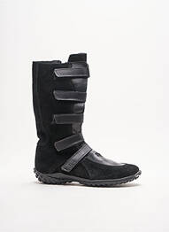 Bottes tissage satiné bout rond noir BELLAMY fille