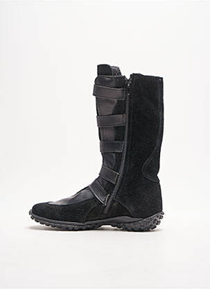 Bottes tissage satiné bout rond noir BELLAMY fille
