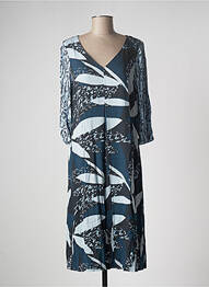 Robe mi-longue imprimé fantaisie manches longues bleu WHITE STUFF femme