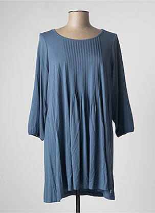 Robe courte manches 3/4 manches 3/4 bleu ZHENZI femme