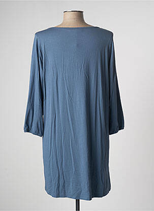 Robe courte manches 3/4 manches 3/4 bleu ZHENZI femme