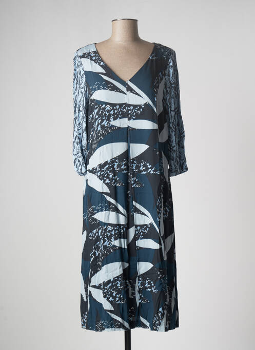 Robe mi-longue imprimé fantaisie manches longues bleu WHITE STUFF femme