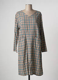 Robe mi-longue manches longues manches longues bleu SKANDAL femme
