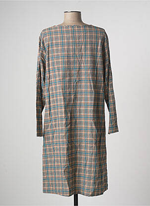 Robe mi-longue manches longues manches longues bleu SKANDAL femme