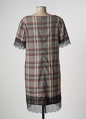 Robe mi-longue manches courtes manches courtes gris XT STUDIO femme