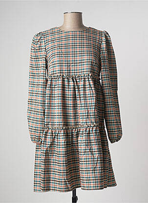Robe courte coupe évasée manches longues vert COMPAÑIA FANTASTICA femme