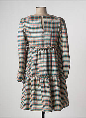 Robe courte coupe évasée manches longues vert COMPAÑIA FANTASTICA femme