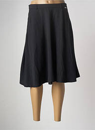Jupe mi-longue taille à pinces noir MAE MAHE femme