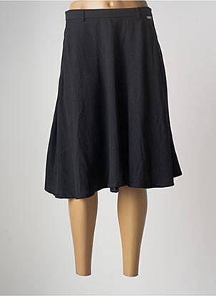 Jupe mi-longue taille à pinces noir MAE MAHE femme