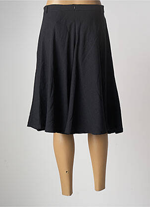 Jupe mi-longue taille à pinces noir MAE MAHE femme