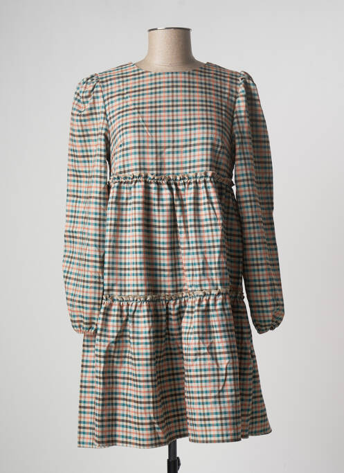 Robe courte coupe évasée manches longues vert COMPAÑIA FANTASTICA femme