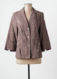 Veste casual col tailleur marron GUY DUBOUIS femme