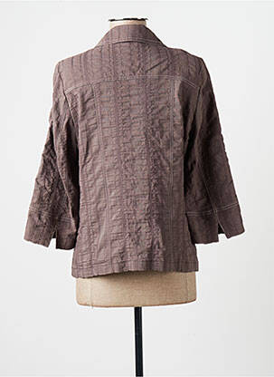 Veste casual col tailleur marron GUY DUBOUIS femme