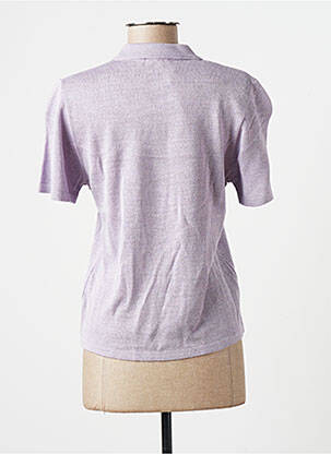 Pull coupe cintrée manches courtes violet LAS CABRILLAS femme