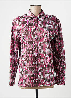 Chemisier coupe cintrée manches longues violet VALMODE femme