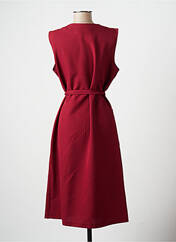 Robe mi-longue rouge MARIE DE MARCILLE pour femme seconde vue