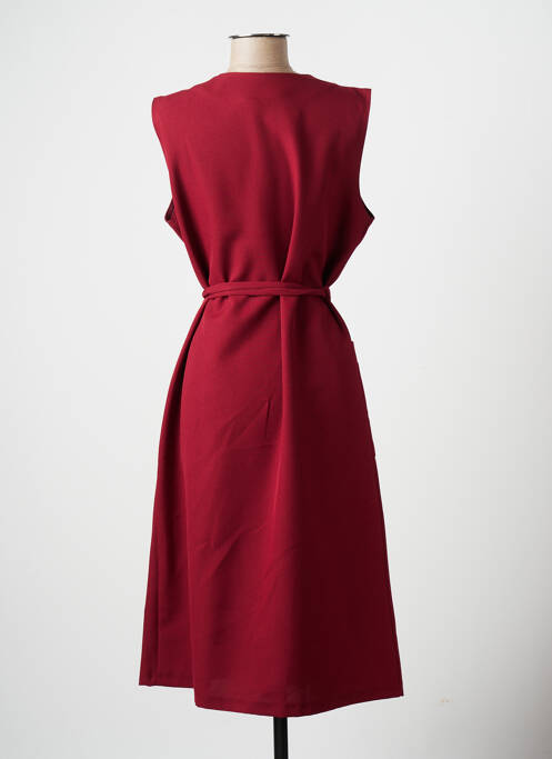 Robe mi-longue rouge MARIE DE MARCILLE pour femme