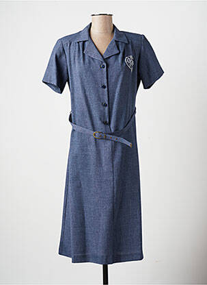 Robe courte manches courtes manches courtes bleu VALMODE femme