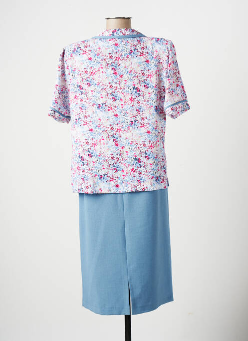 Robe mi-longue bleu GUY DUBOUIS pour femme