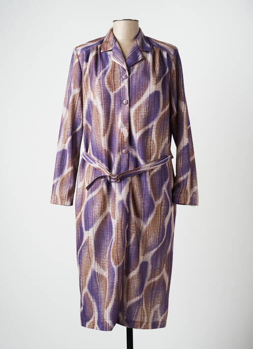 Robe mi-longue violet LISA CHESNAY pour femme