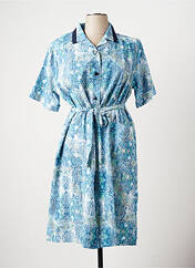 Robe mi-longue bleu MARIE DE MARCILLE pour femme seconde vue