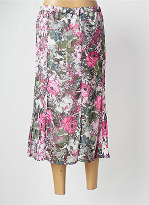 Jupe mi-longue taille normale rose VALMODE femme