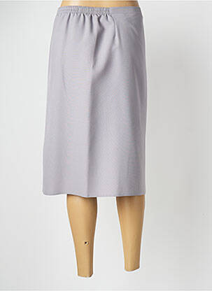 Jupe mi-longue coupe droite gris PLURIELLES femme