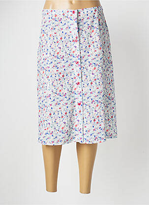 Jupe mi-longue coupe évasée rouge MARIE DE MARCILLE femme