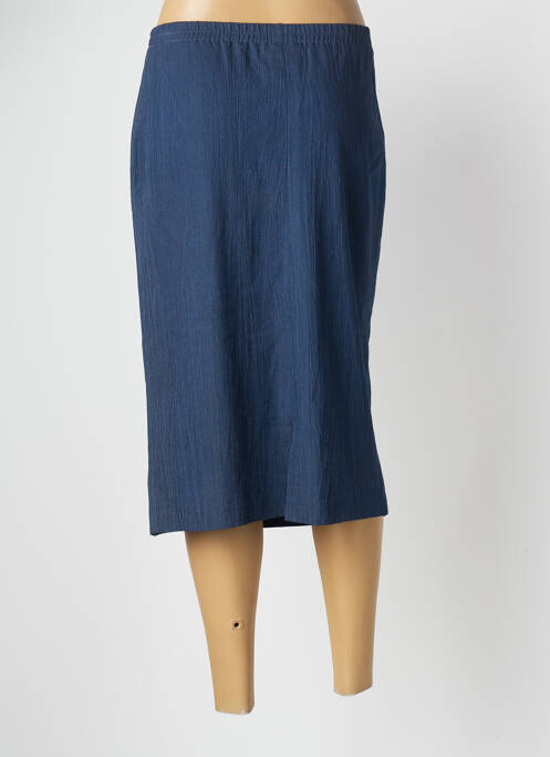 Jupe mi-longue bleu GUY DUBOUIS pour femme