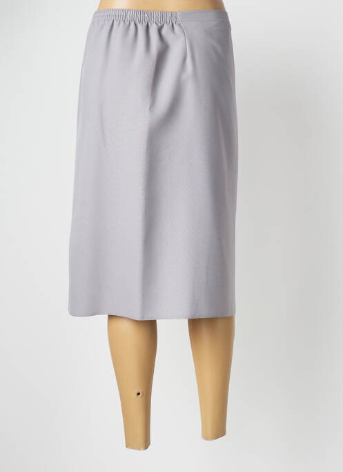 Jupe mi-longue gris PLURIELLES pour femme