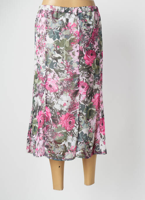 Jupe mi-longue rose VALMODE pour femme