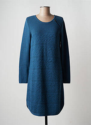 Robe mi-longue manches longues manches longues bleu LE PETIT BAIGNEUR femme