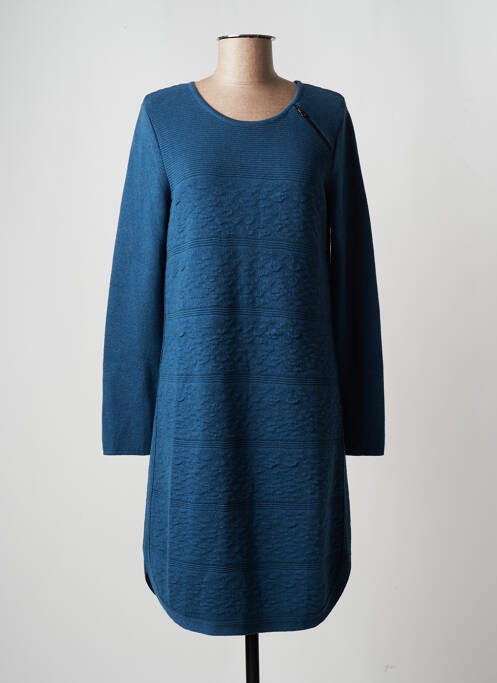 Robe mi-longue manches longues manches longues bleu LE PETIT BAIGNEUR femme
