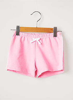 Jupe short tissage jersey rose WEEK END A LA MER fille