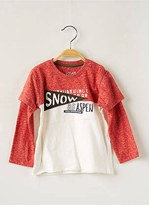 T-shirt manches longues manches longues rouge LOSAN garcon