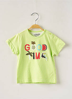 T-shirt tissage jersey manches courtes vert LOSAN garcon