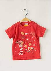 T-shirt rouge P'TITES CANAILLES pour garçon seconde vue