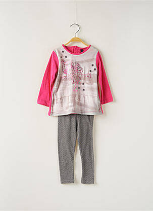 Ensemble pantalon type de haut t-shirt rose LOSAN fille