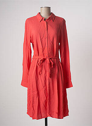 Robe mi-longue rouge ICHI pour femme