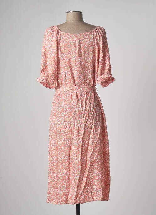 Robe mi-longue orange VERO MODA pour femme