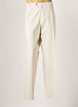 Pantalon slim beige SAINT HILAIRE pour homme